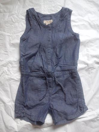 Letní džínový overal, h&m,110