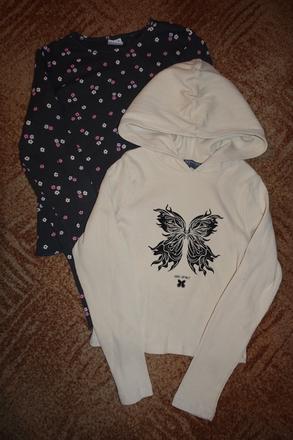 Dívčí žebrovaná trička vel. 146-152, kik,146