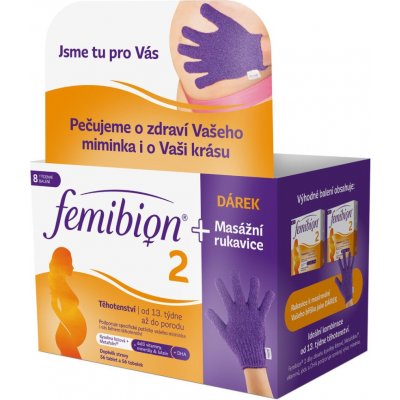 Soutěž: dvojbalení Femibion®2 Těhotenství a masážní rukavice