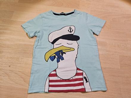 Tričko s kr. rukávem tyrkysové, racek lindex, lindex,110