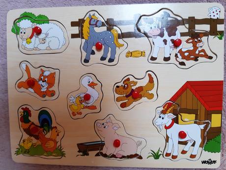 Dřevěné vkládačky 3ks, 