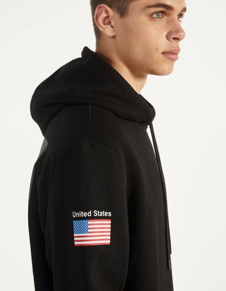 Mikina nasa bershka černá vel. xl, bershka,xl