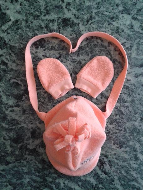 Set čepice rukavice dráče flís obvod 38-40, 62