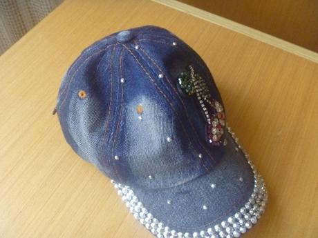 Riflová kšiltovka s kamínky, vel. 7-10 let, 128