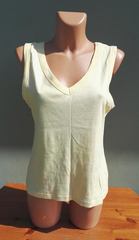 Žluté tílko top boule - vel.42/44, 42