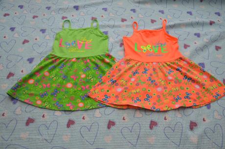 2x letní šaty zástěrka do školky, 116