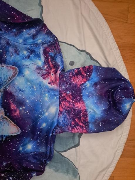 Mikina noční obloha + kočka, 146