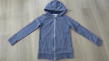 Mikina na zip, kapuce, h&m,134