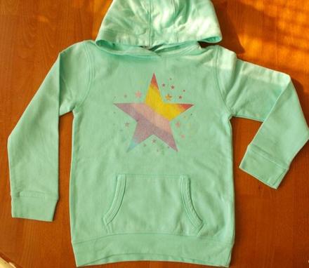 Dívčí mikina s kapucí zelenkavá kik, kik,122