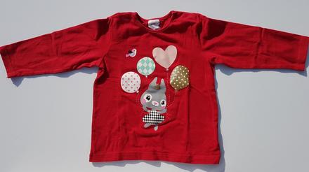 C263 dívčí triko s dlouhým rukávem balónky vel. 80, h&m,80