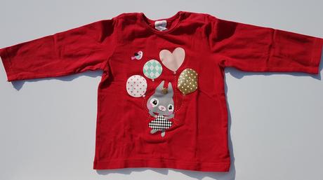 C263 dívčí triko s dlouhým rukávem balónky vel. 80, h&m,80