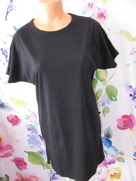 Černé prodloužené dámské tričko basic, basics,40