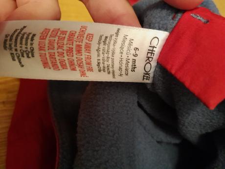 Dětské kalhoty s laclem, vel. 74, vyteplené, cherokee,74