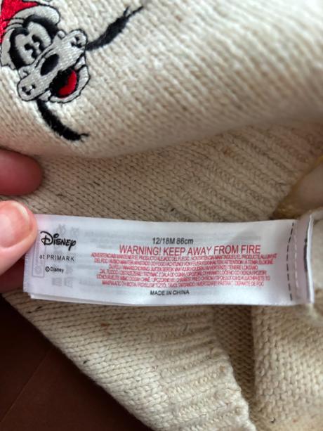 Vánoční svetr disney krémové barvy - v.12/18 měs., 86