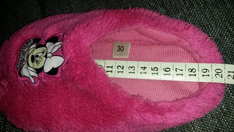 Chlupaté domácí bačkory s minnie vel. 30, disney,30