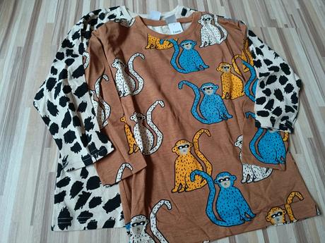 2x trička s opicí 110 lindex, lindex,110