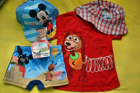 Letní set v.92,tričko,plavky,klobouček,kšiltovka, setino,92