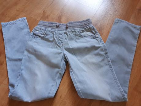 Bezva džíny rifle s pružný pasem v super barvičce, next,140