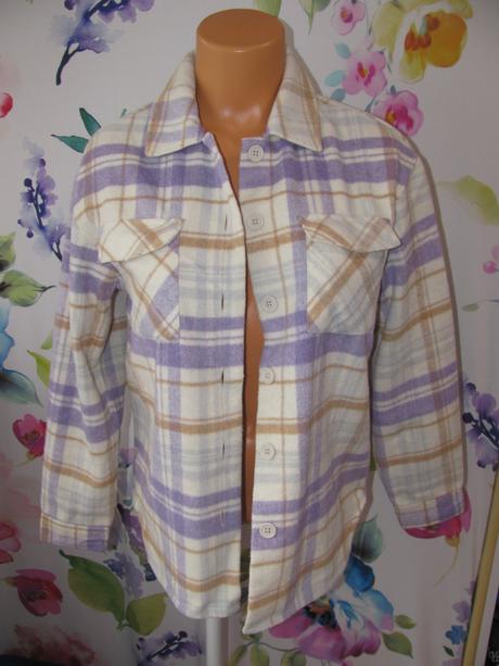 Dívčí károvaná bundokošile se zapínáním, sinsay,152