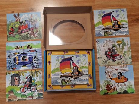 Dřevěné kostky krtek, 