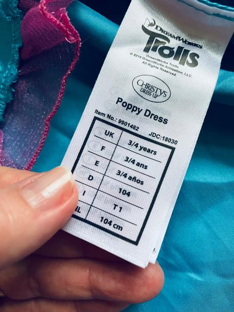 An8/ kostym troll popy - v.3/4 roky,