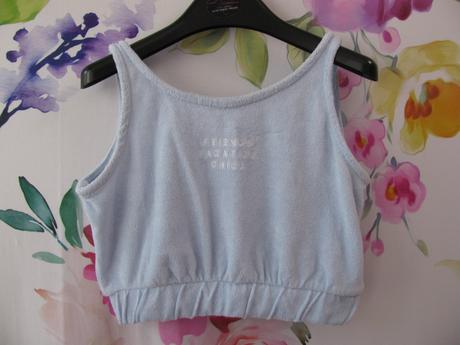 Letní modré crop top tričko reserved, reserved,146