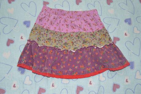 116 122 128 slabá manšestrová sukně květinová, f&f,122