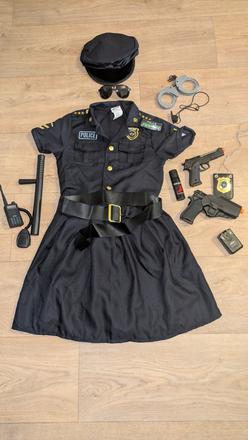 Ka413 karnevalový kostým policistka na 12 - 14 let, 