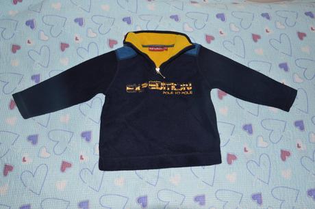 Teplá fleesová mikina s výšivkou expedition, 104