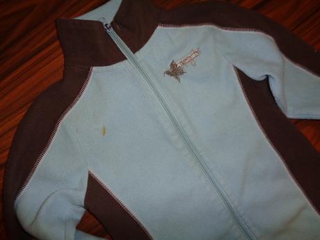 Modrohnědá flísová mikina, 128