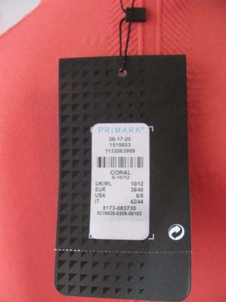 Funkční lososové elastické tričko workout, primark,s