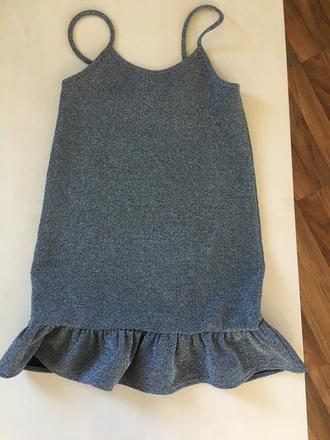 Stříbrné minišaty/top, vel xs/s, v by very, s