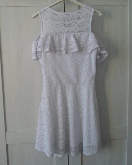 Bílé krajkové šaty šatičky, reporter,158