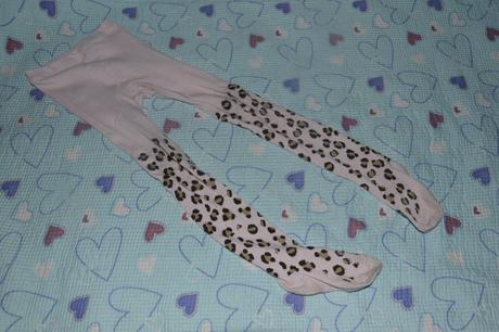 Úpletové šaty a punčošky, gepardí vzor, zara,128