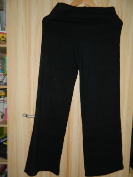 Černé široké kalhoty, h&m,34