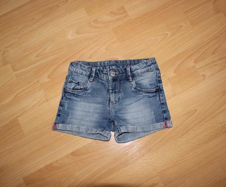 Riflové, džínové kraťasy, takko,140