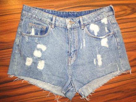 Měkoučké drbané riflové kraťasy, denim,38