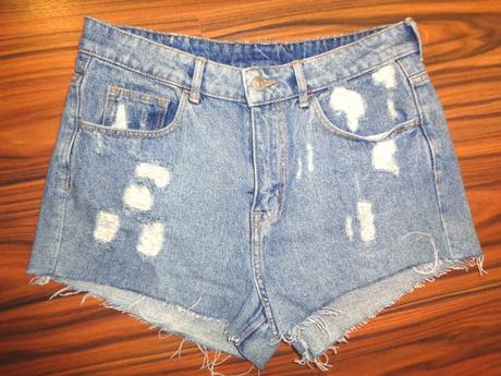 Měkoučké drbané riflové kraťasy, denim,38