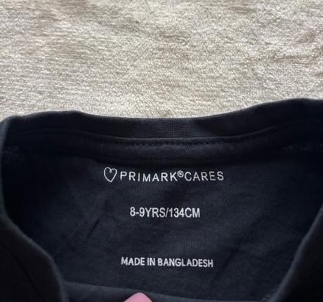 Triko černé - v.8/9 let, primark,134