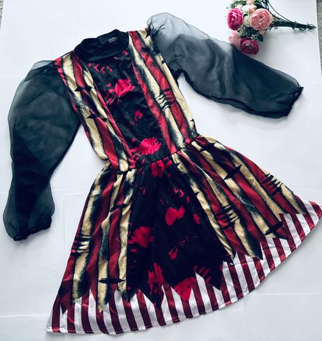 An12/ kostým klaunice zombie - v.cca xs, 