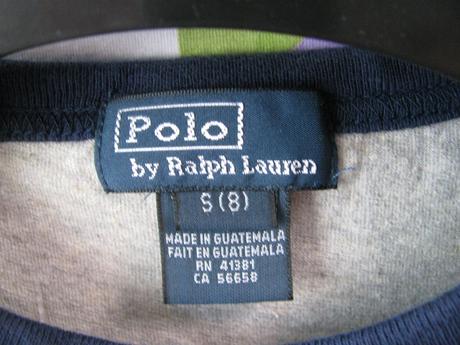 Dětské šedé bavlněné tričko, ralph lauren,128
