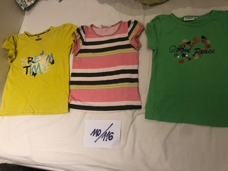 Set 5 tricek divci h&m, kids, lupilu, name it, 110