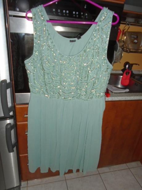 Luxusní šaty mint vel 48, 48