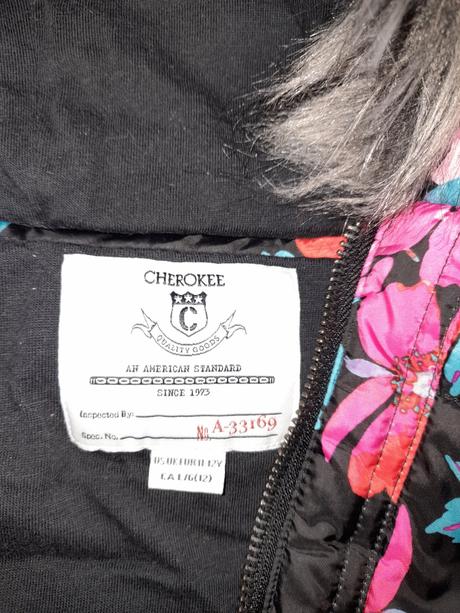 Vesta krásná květovaná s kapucou jarní/podzimní, 134