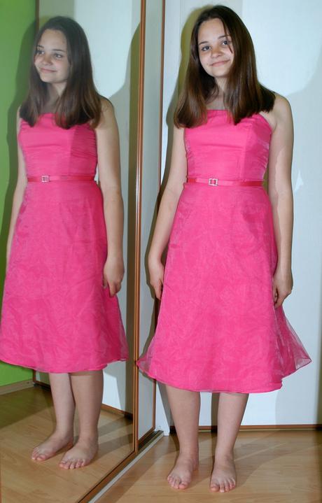 Slavnostní společenské růžové šaty i do tanečních, 36