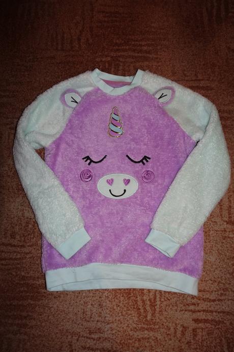 Chlupatková mikina s jednorožcem vel. 146-152, george,146