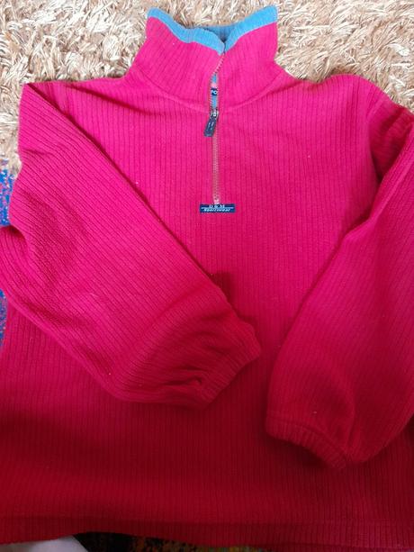 Mikina šedočervená sytá, 152