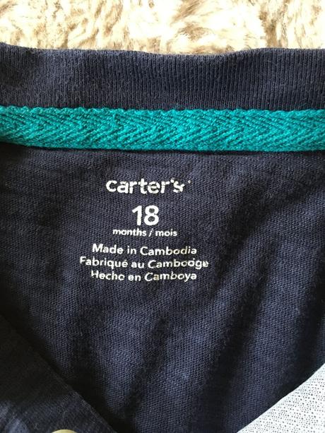 Modré tričko s papouškem, vel. 86, carter's,86