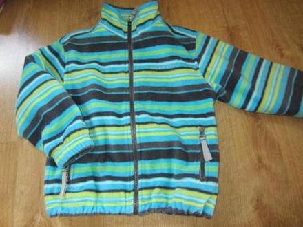 Peckovní pruhovaná fleasová bunda, 104