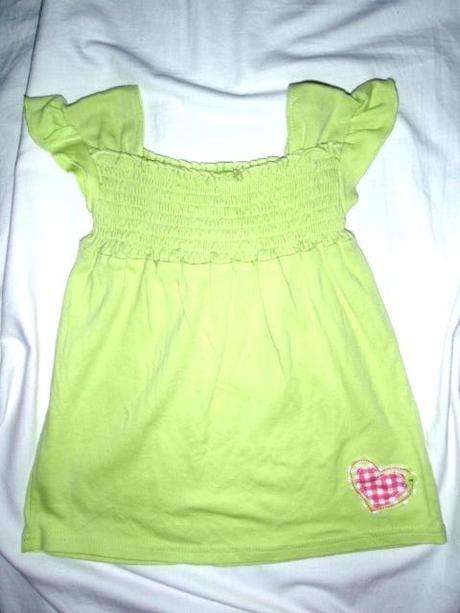 Nádherné limetkové bavlněné žabičkové šaty, george,68